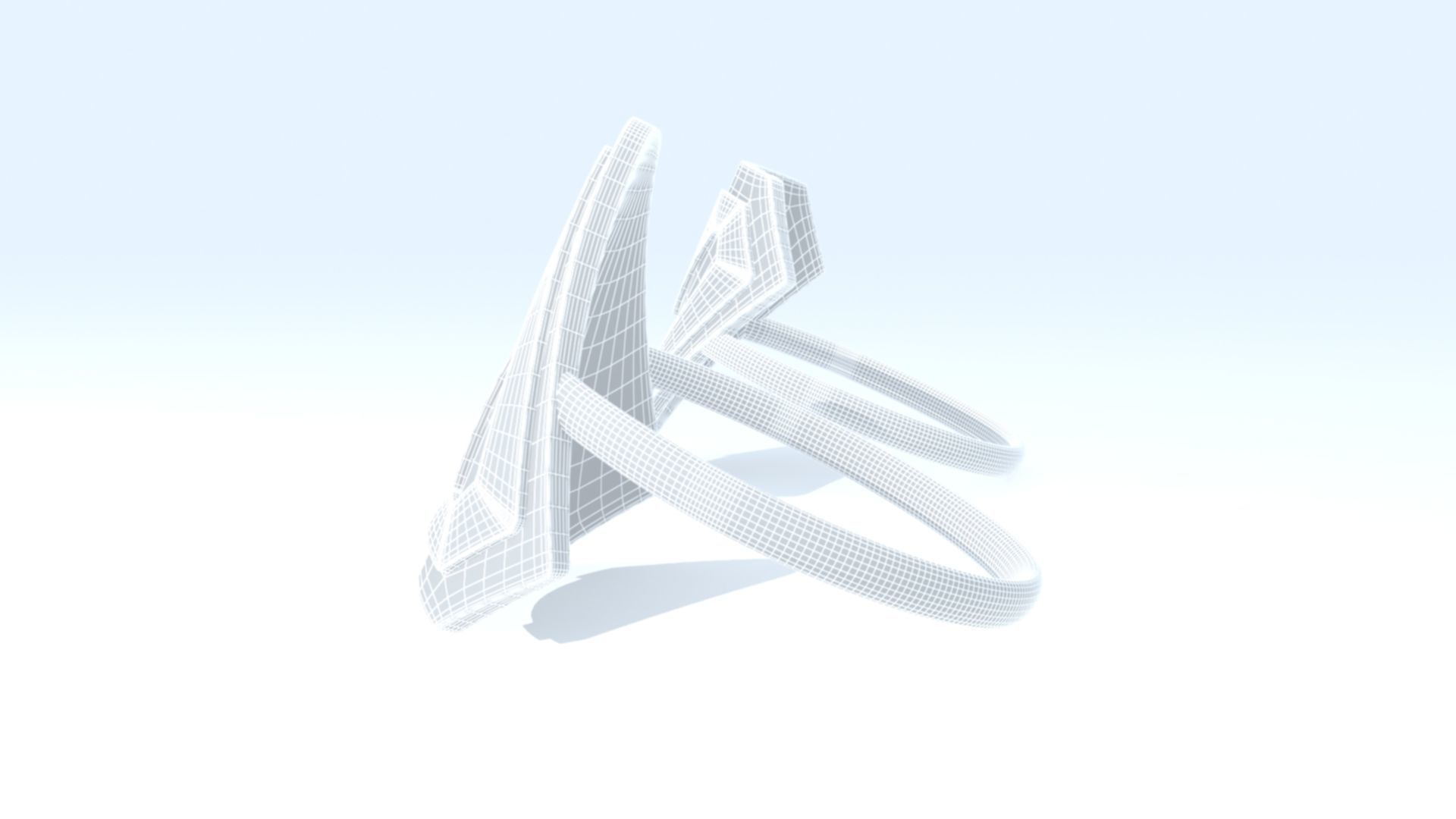 M and W Logo Ring 3D print model_14