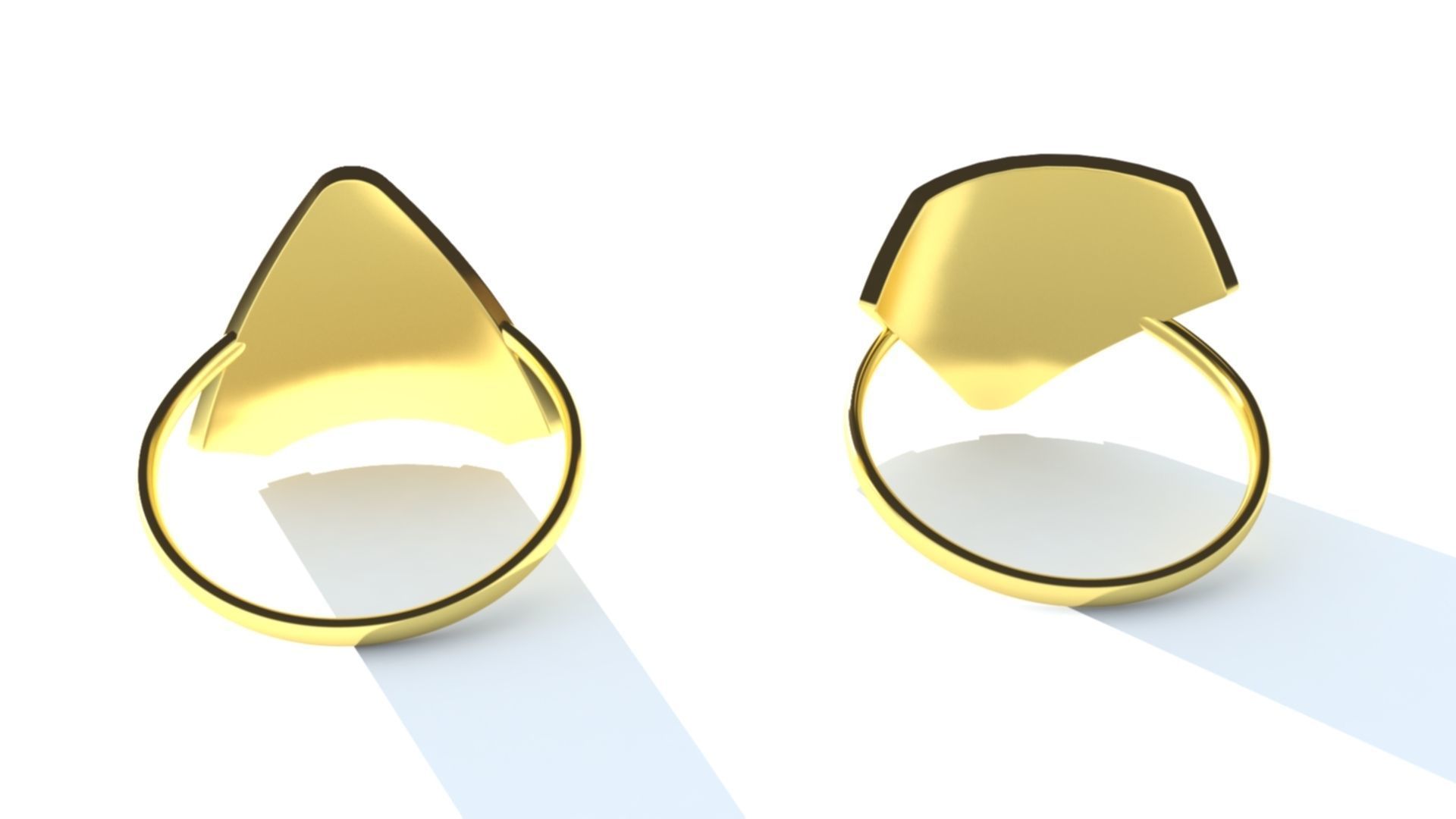 M and W Logo Ring 3D print model_6