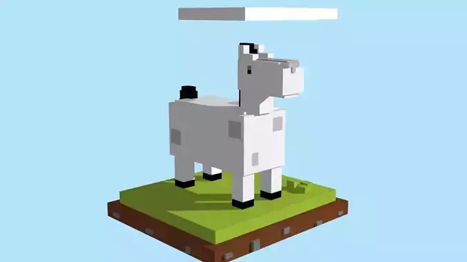 VOXEL HORSE - MODEL 2 Low-poly 3D model