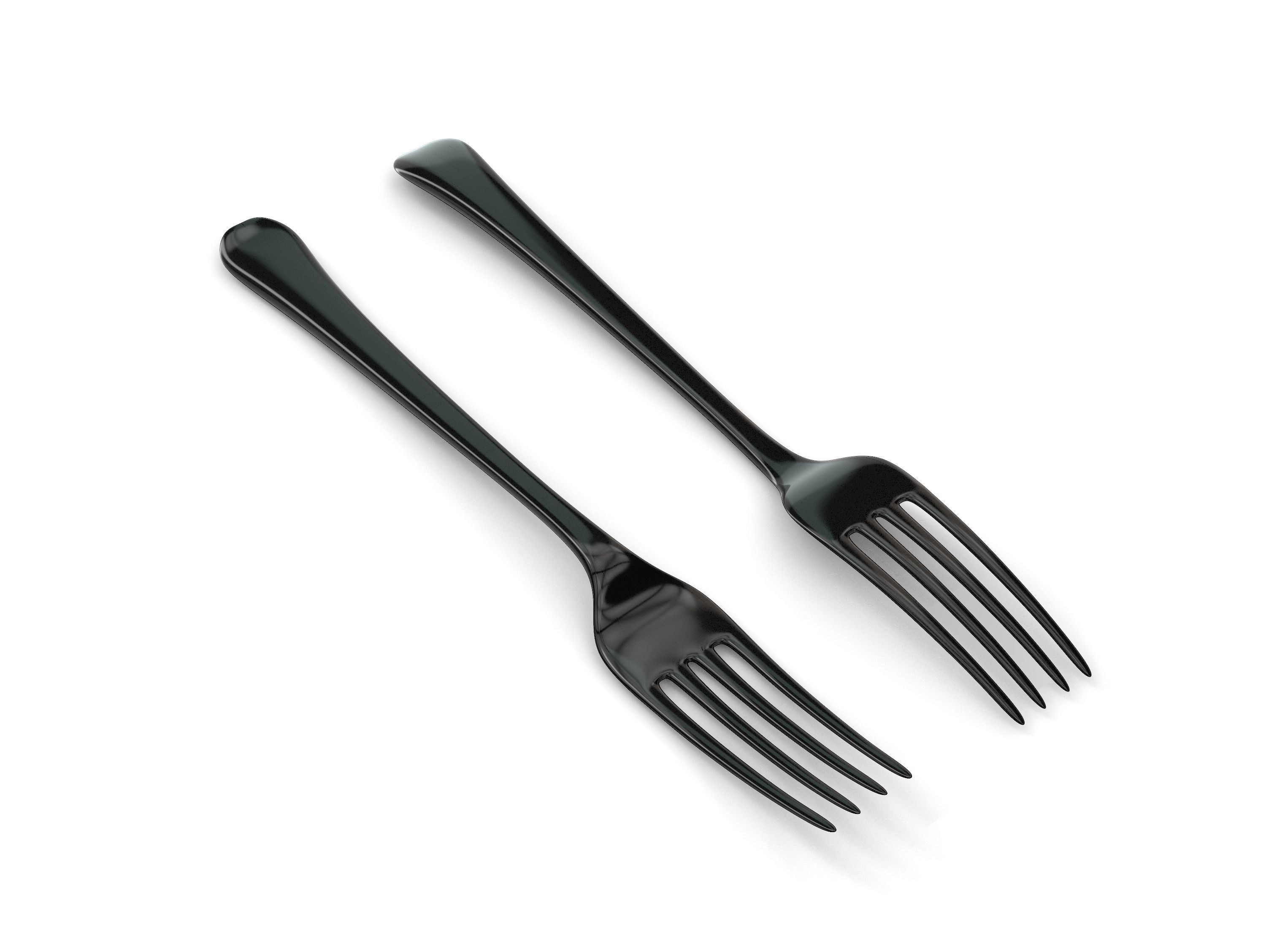 Metal fork  3D model_4
