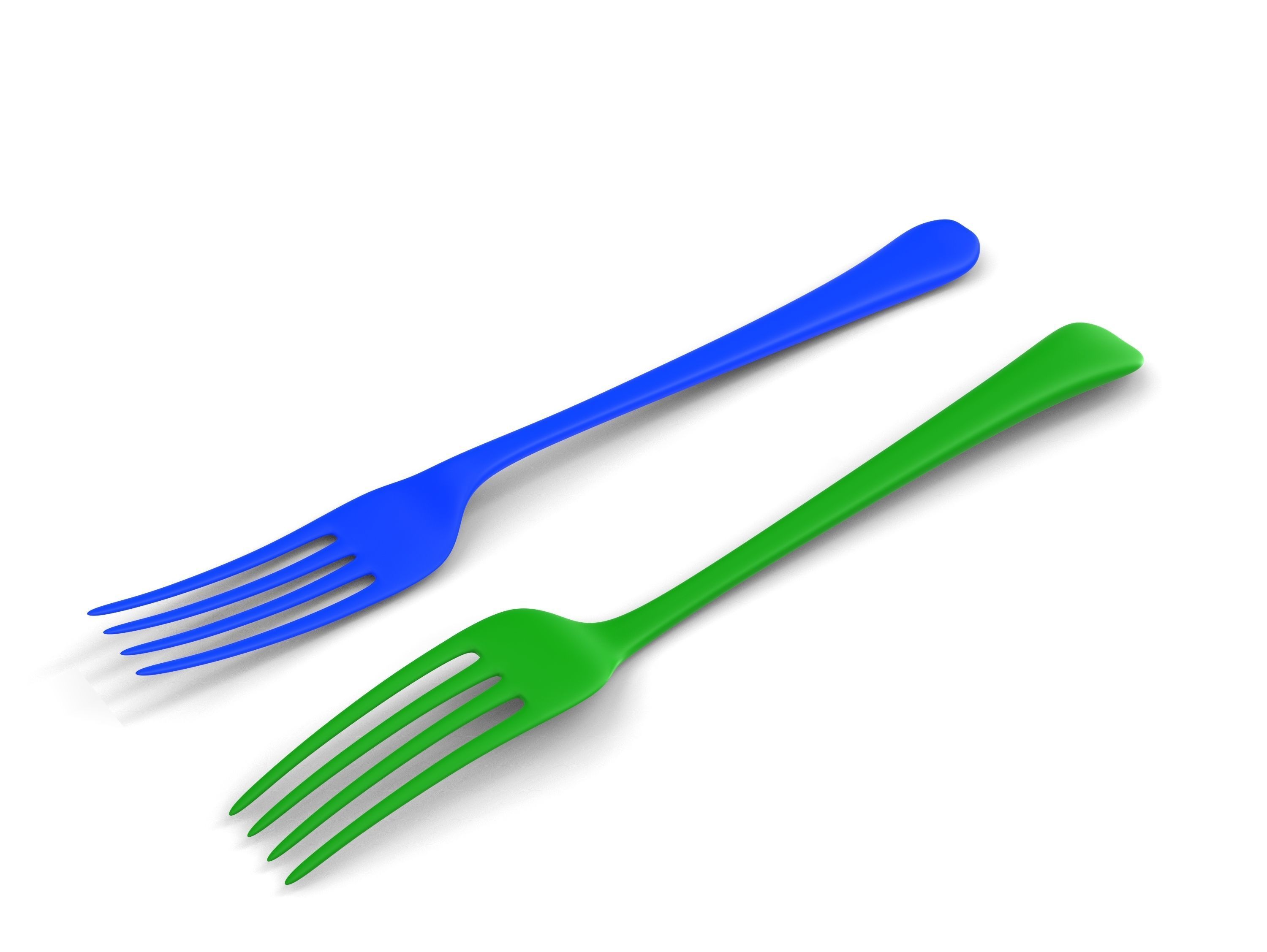 Metal fork  3D model_5