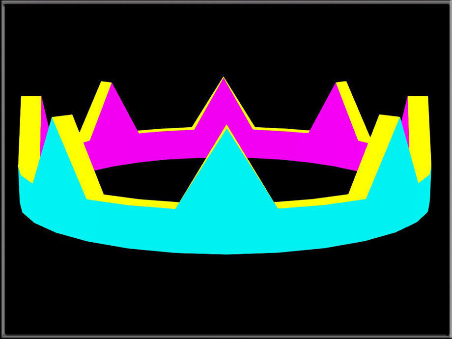 Crown Ring Low-poly 3D model_4