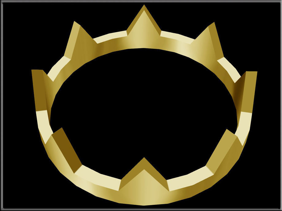 Crown Ring Low-poly 3D model_1