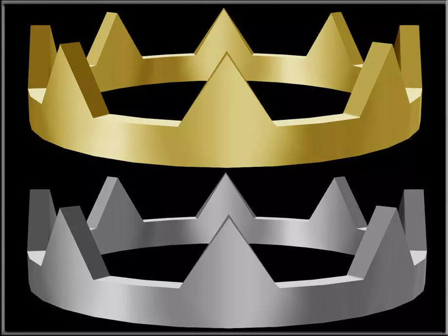 Crown Ring Low-poly 3D model_0