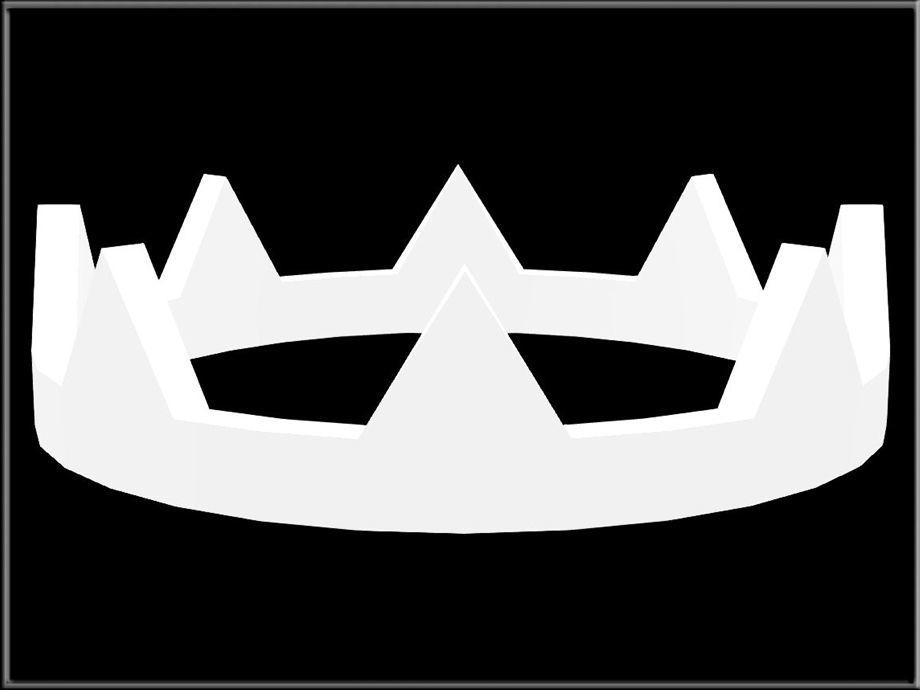 Crown Ring Low-poly 3D model_3