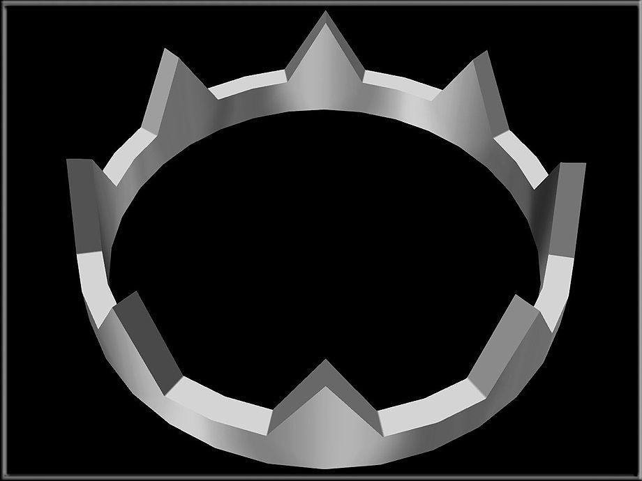 Crown Ring Low-poly 3D model_2