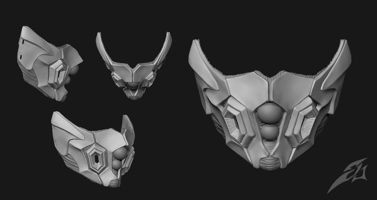 Bio Armor Custom Mask Fan Art 3D print model_4