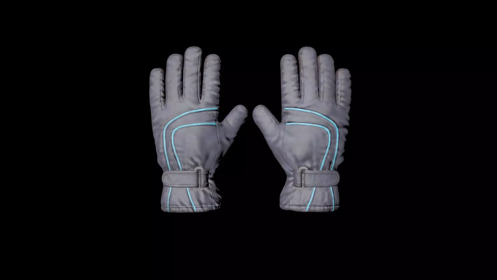 Winter Sledge Gloves Low-poly 3D model