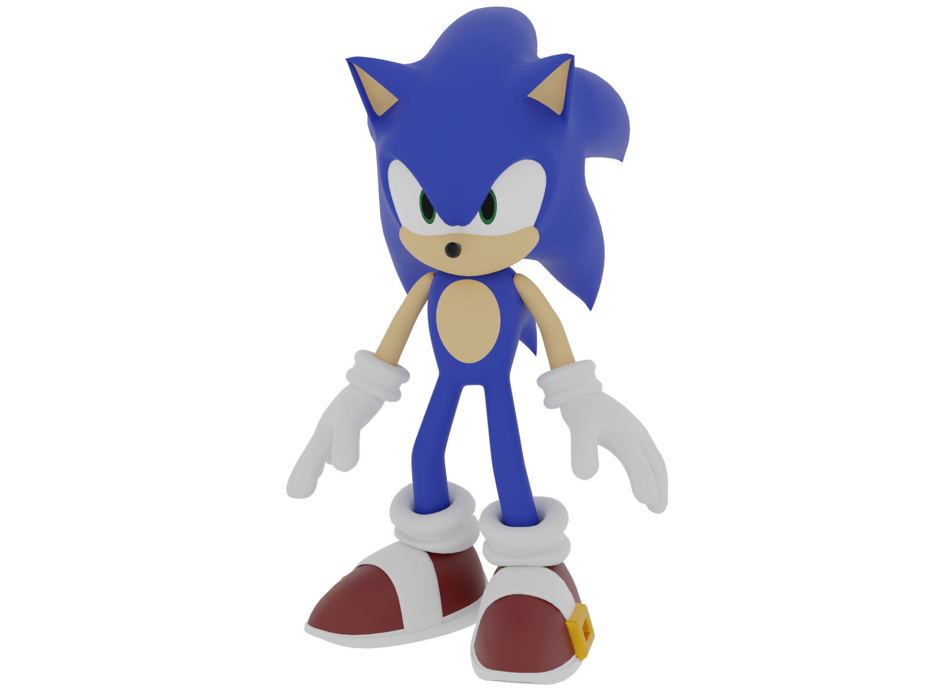 Sonic Animated Unreal Engine 4 Low-poly 3D model_7