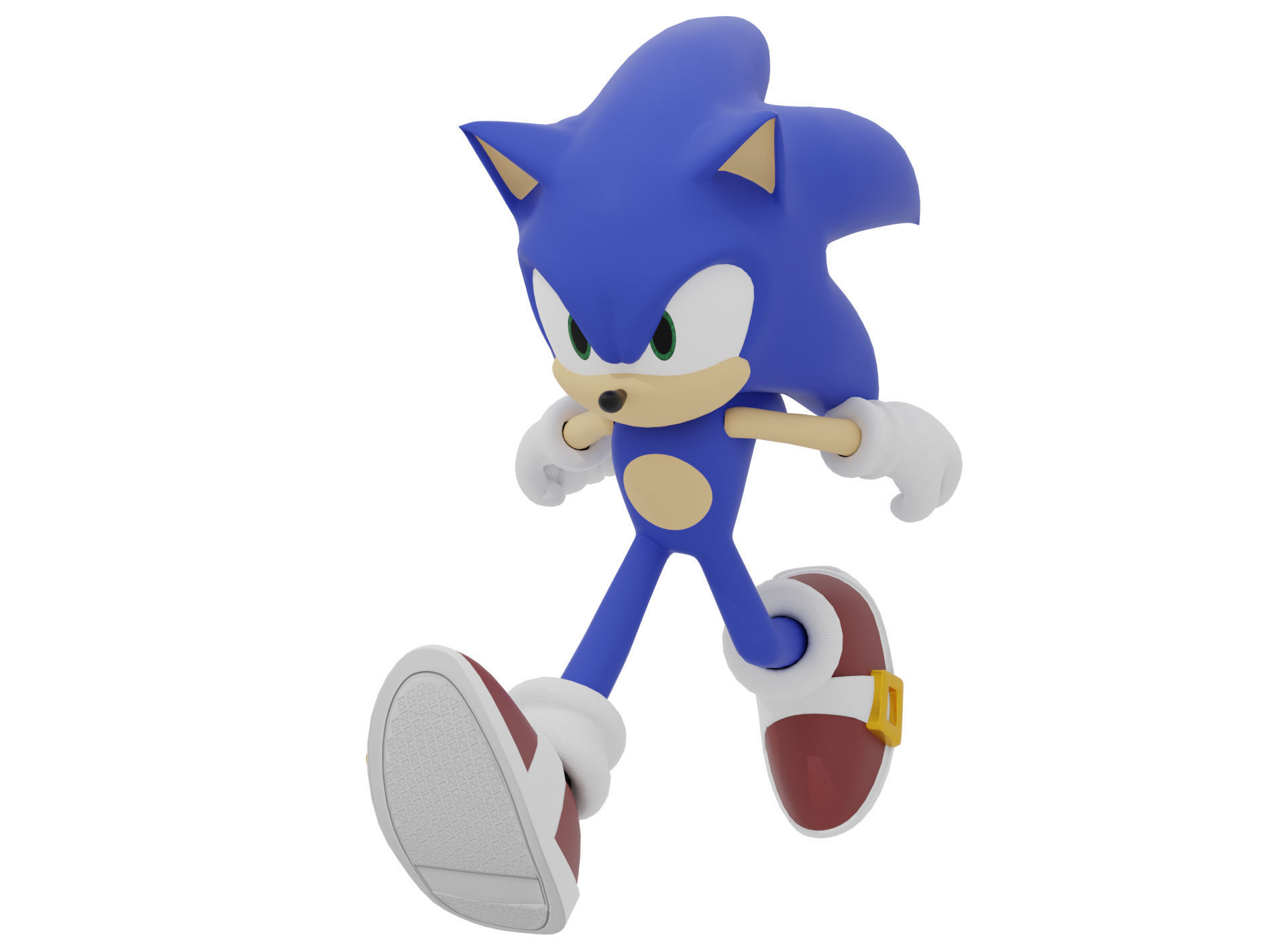 Sonic Animated Unreal Engine 4 Low-poly 3D model_9