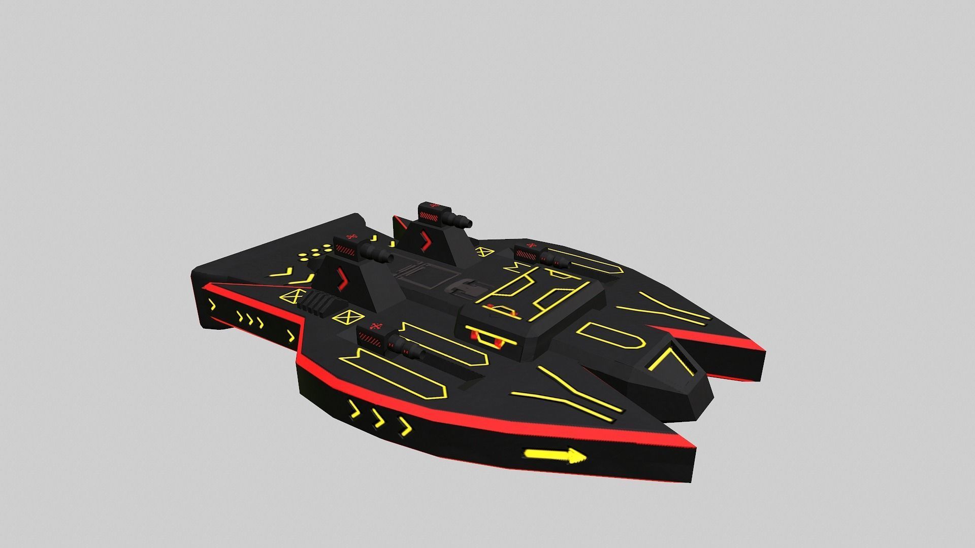 Space Force Red - PBR Low-poly 3D model_2