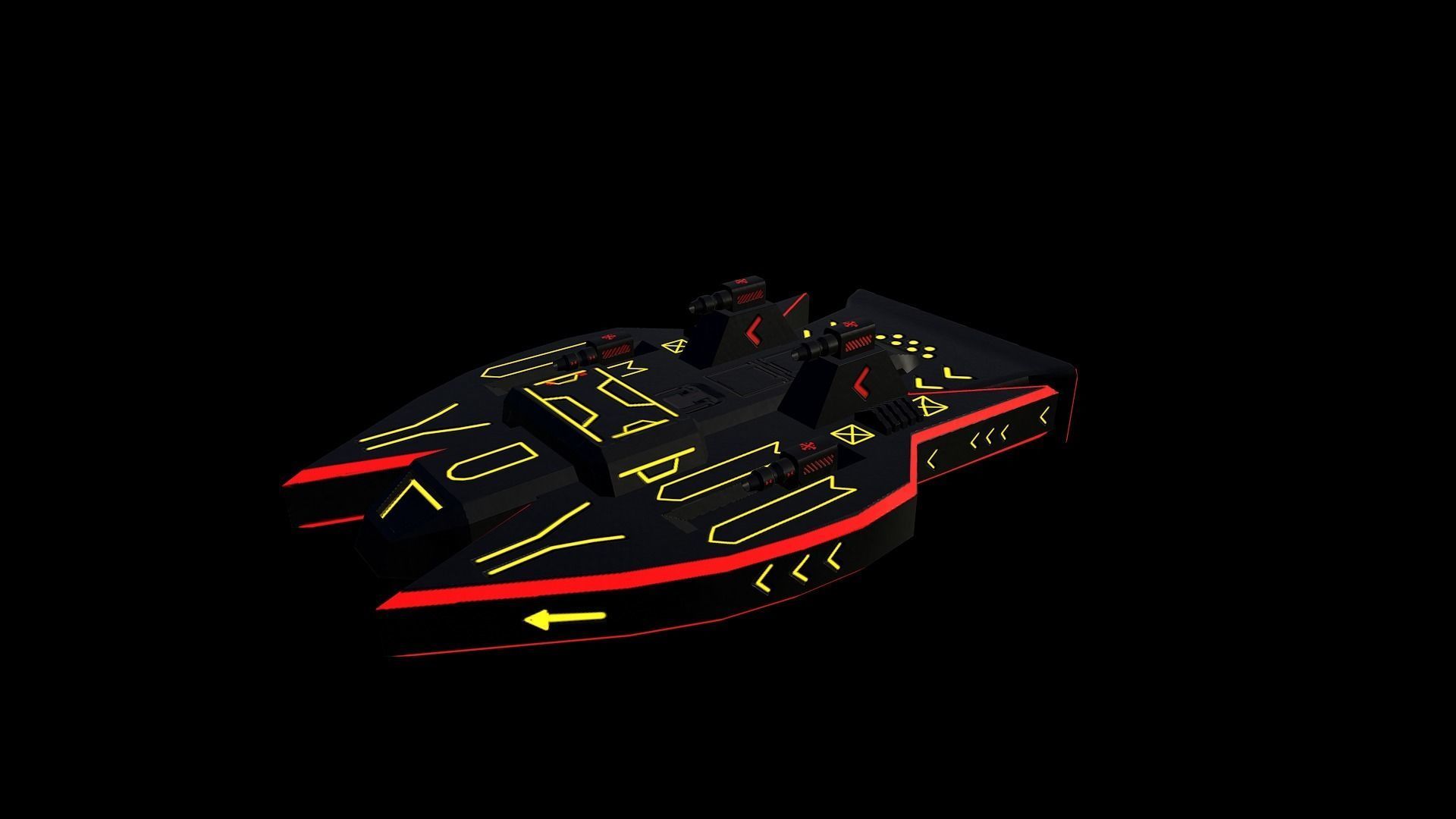 Space Force Red - PBR Low-poly 3D model_13