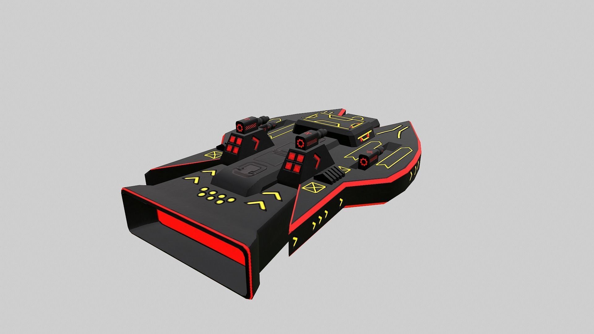 Space Force Red - PBR Low-poly 3D model_3