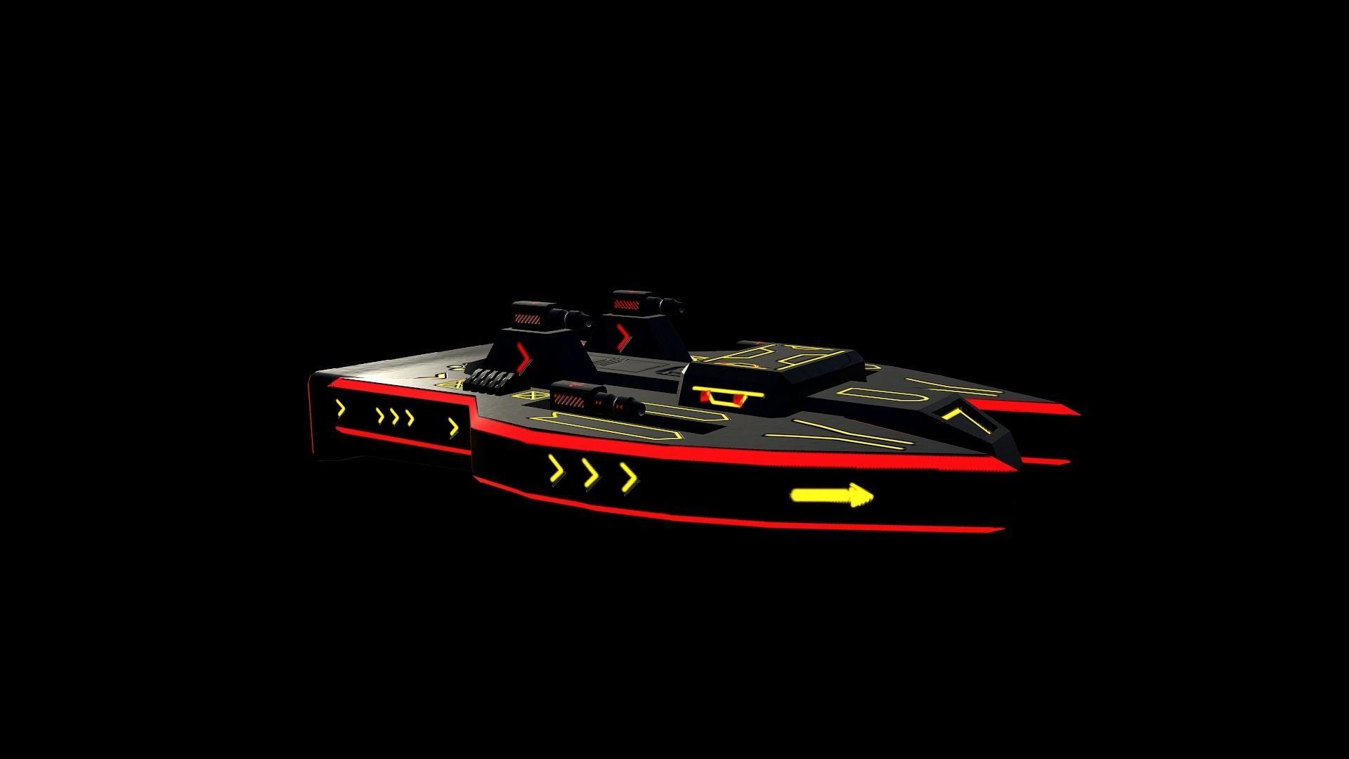 Space Force Red - PBR Low-poly 3D model_11