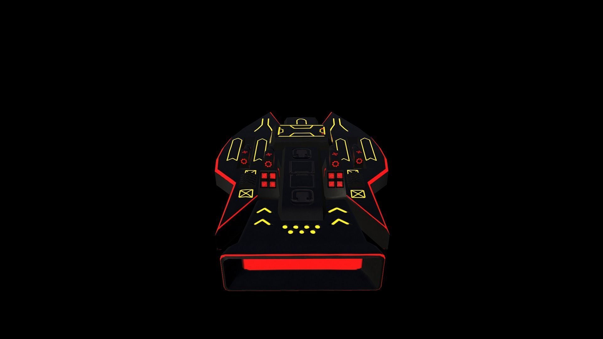 Space Force Red - PBR Low-poly 3D model_9