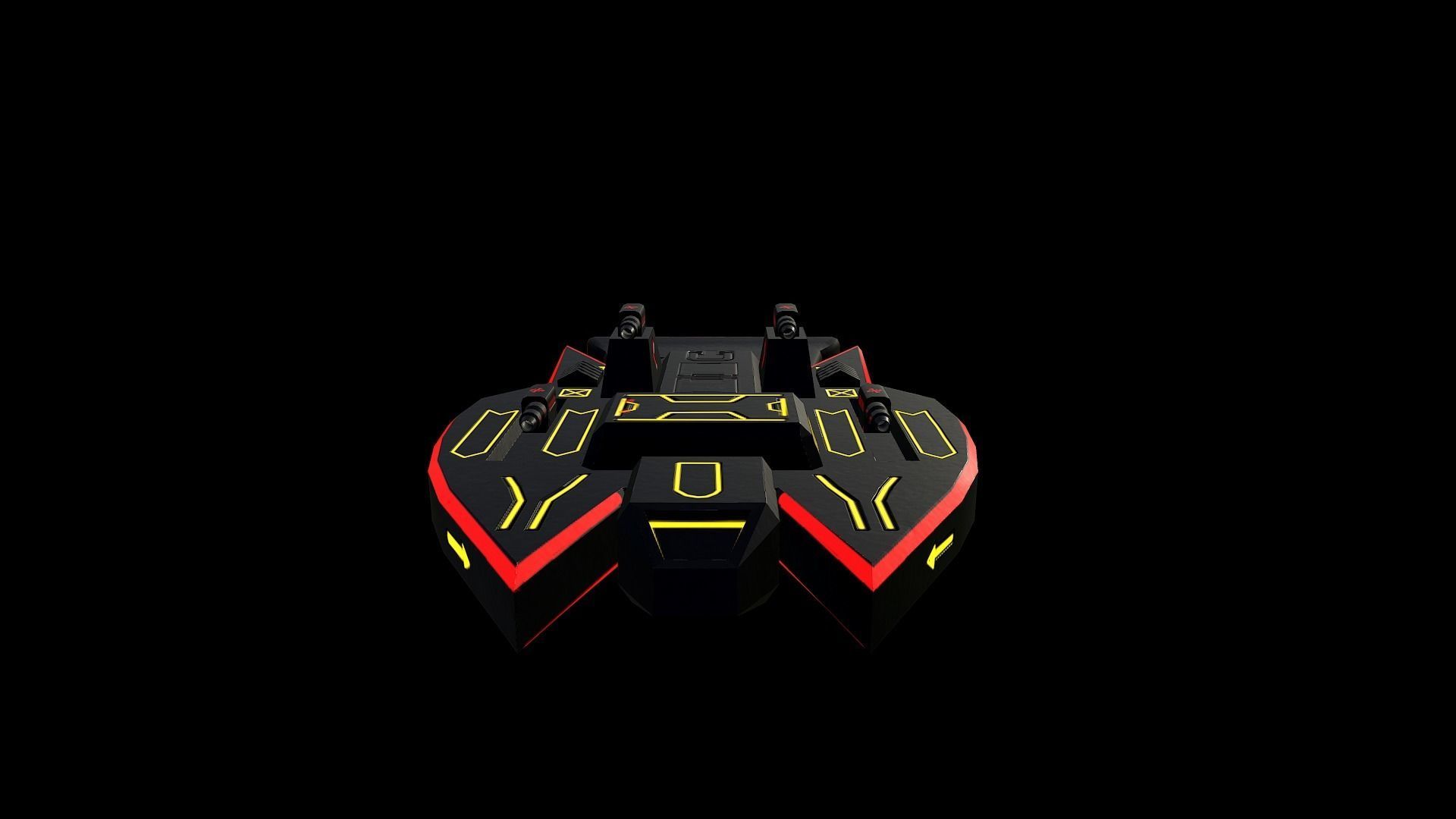 Space Force Red - PBR Low-poly 3D model_12