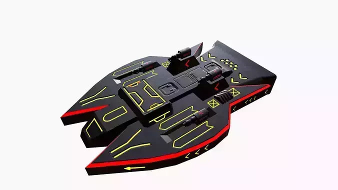Space Force Red - PBR Low-poly 3D model