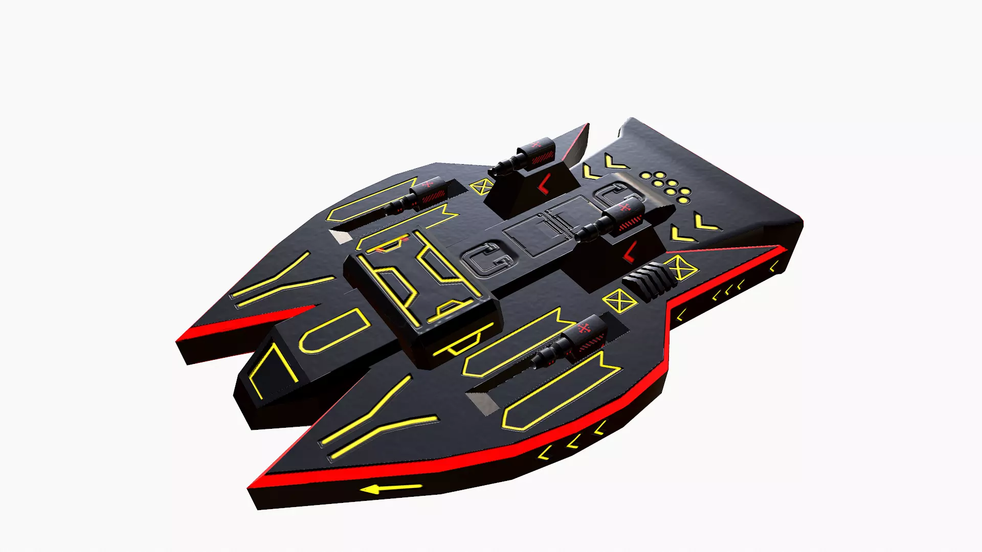 Space Force Red - PBR Low-poly 3D model_0