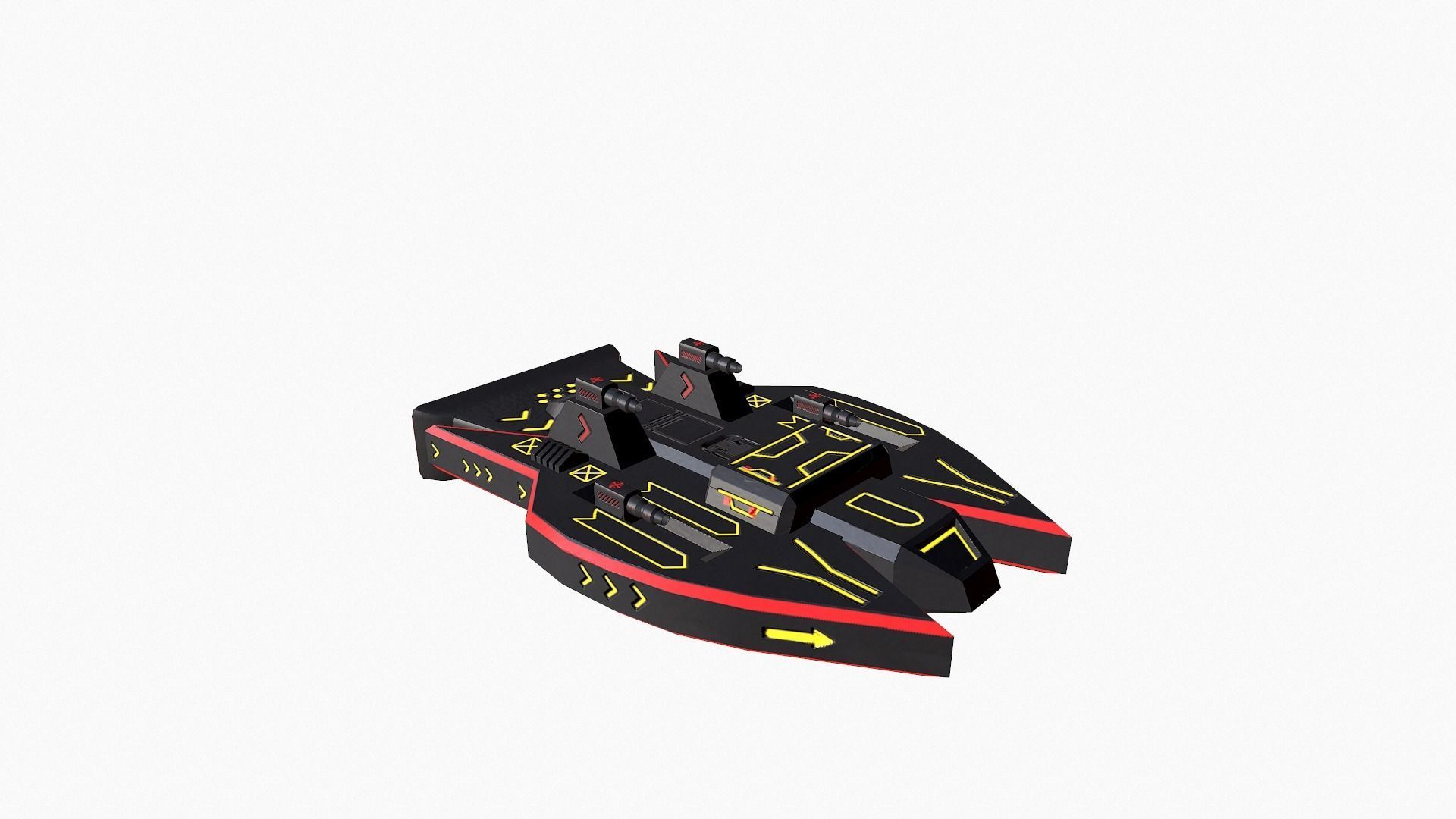 Space Force Red - PBR Low-poly 3D model_7