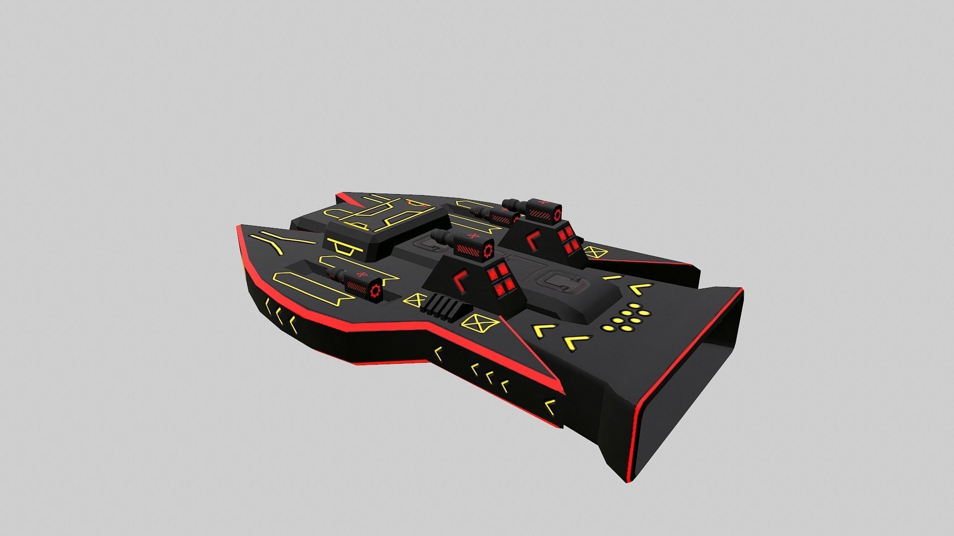 Space Force Red - PBR Low-poly 3D model_5