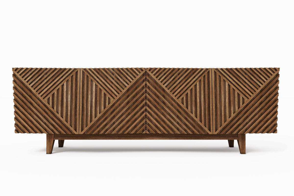 Credenza Table Low-poly 3D model_3