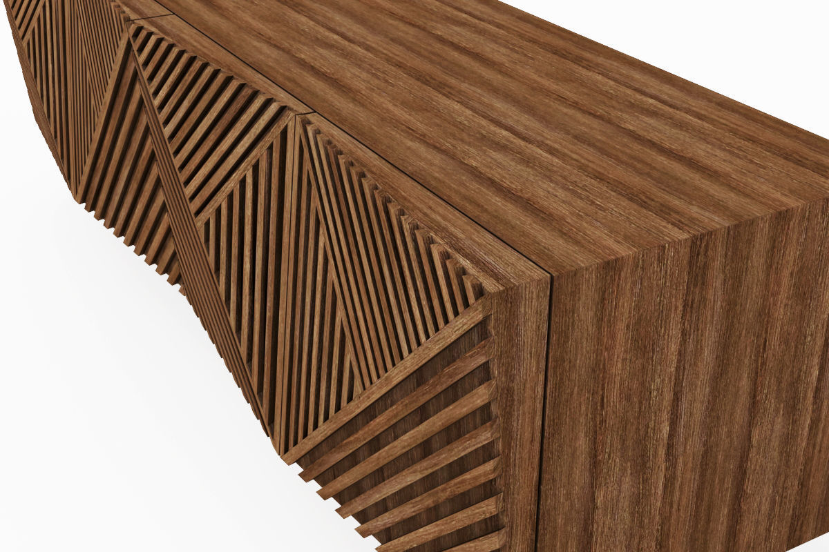 Credenza Table Low-poly 3D model_7