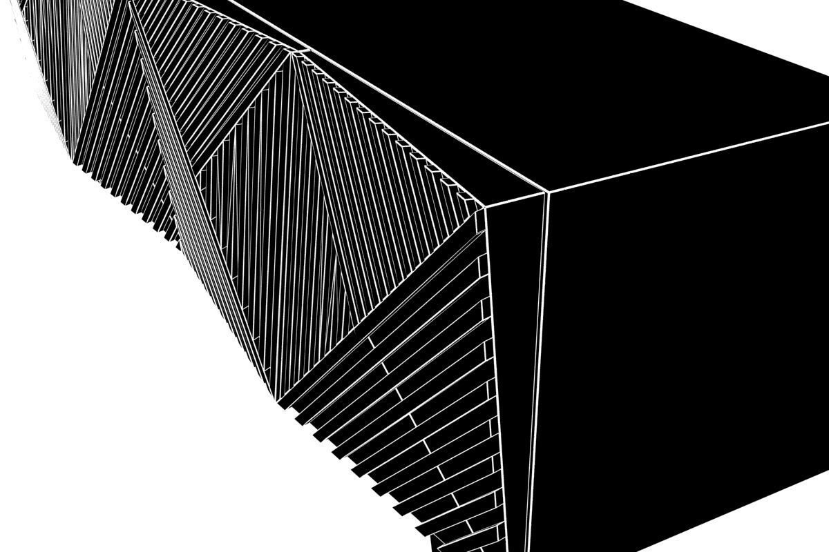 Credenza Table Low-poly 3D model_10