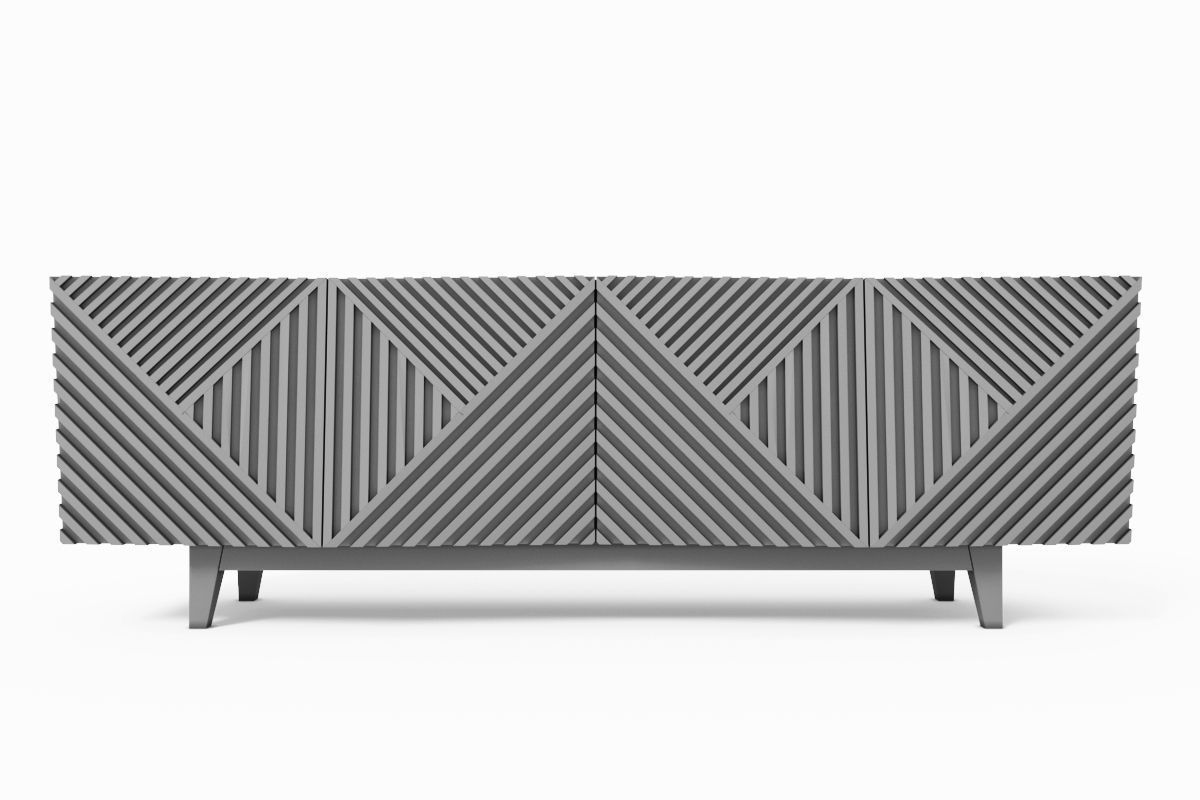Credenza Table Low-poly 3D model_1