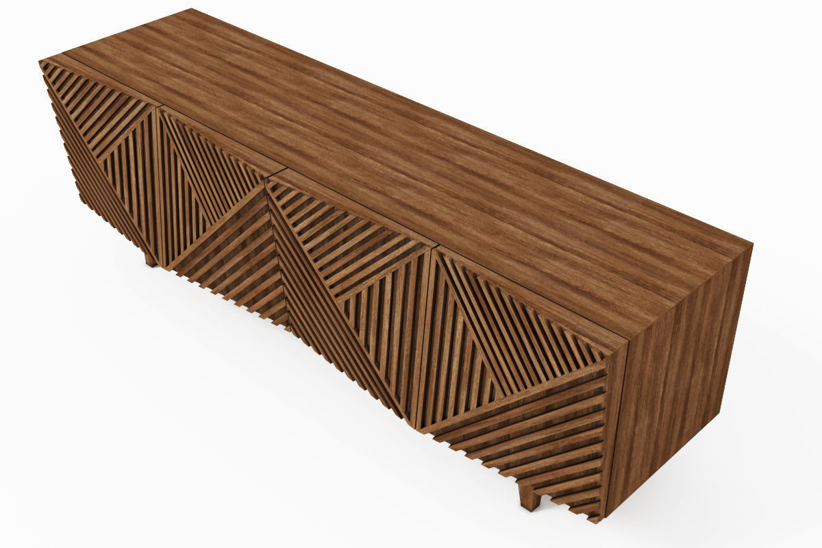 Credenza Table Low-poly 3D model_6
