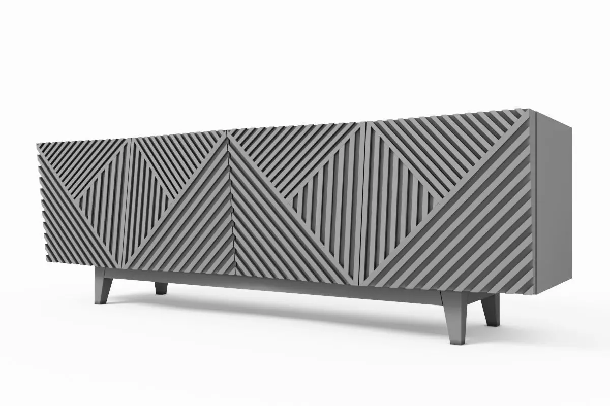 Credenza Table Low-poly 3D model_0