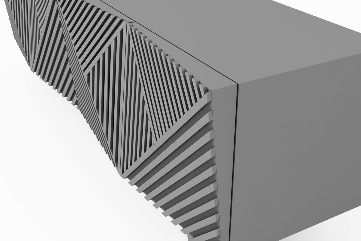 Credenza Table Low-poly 3D model_2