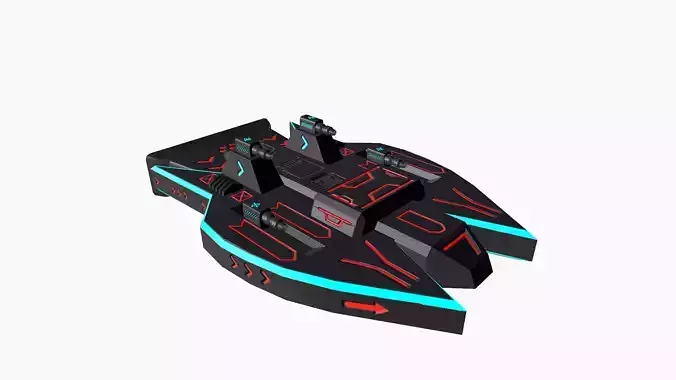 Space Force Blue - PBR Low-poly 3D model