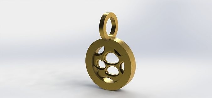 Moon Pendant Craters 3D print model
