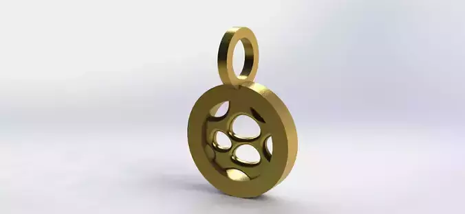 Moon Pendant Craters 3D print model
