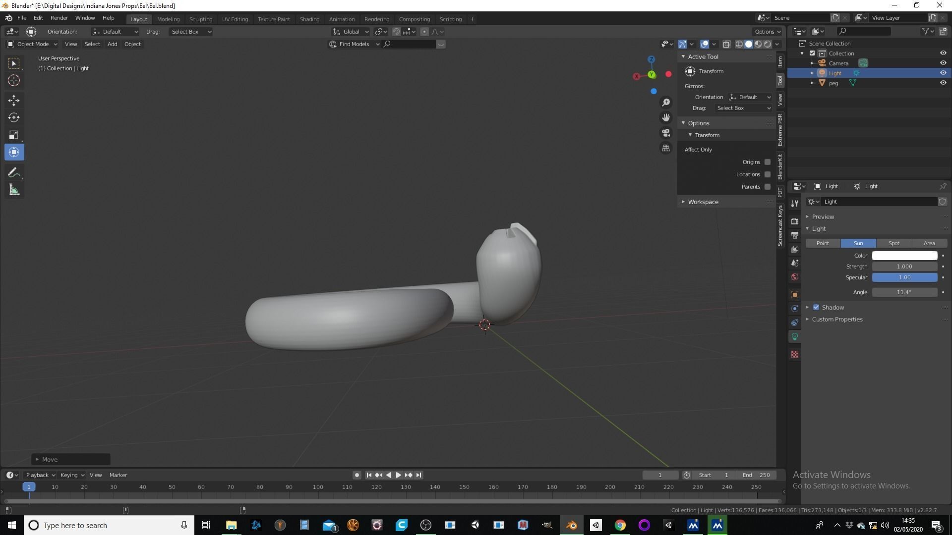 Eel figurine from Indiana Jones and the Fate of Atlantis 3D print model_2