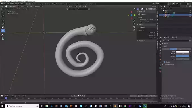 Eel figurine from Indiana Jones and the Fate of Atlantis 3D print model