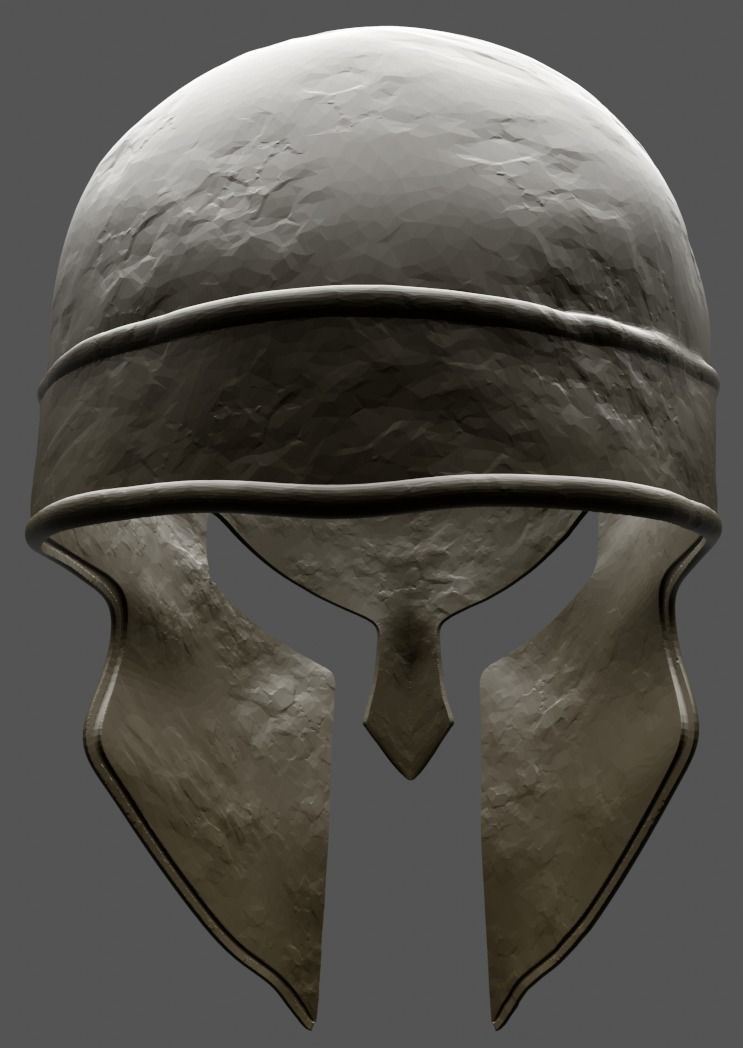Spartan Sparta Roman Gladiator Warrior Battle Armor Helmet Free 3D print model_2