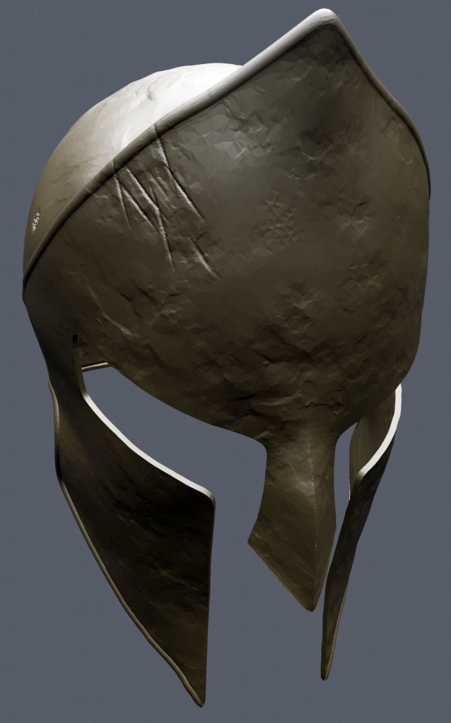 Spartan Sparta Roman Gladiator Warrior Battle Armor Helmet Free 3D print model_1