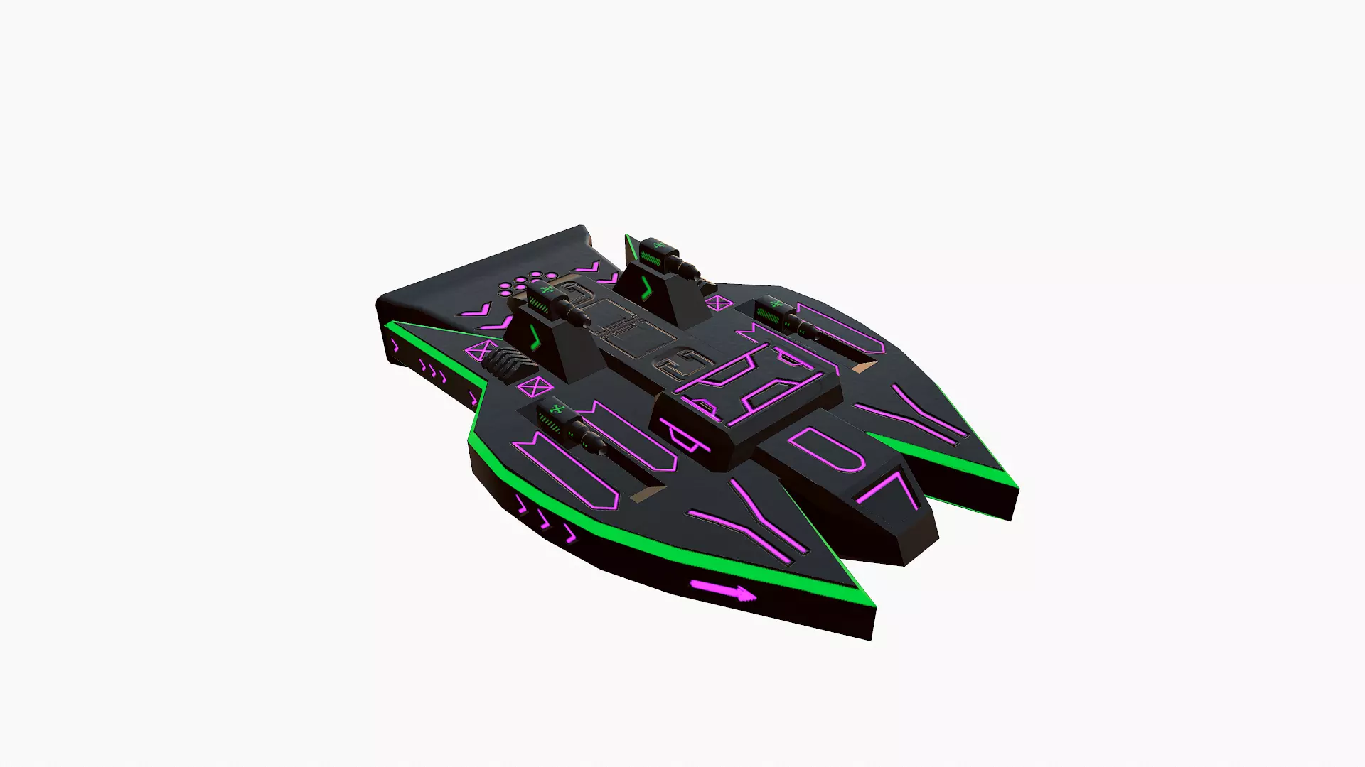 Space Force Green - PBR Low-poly 3D model_0