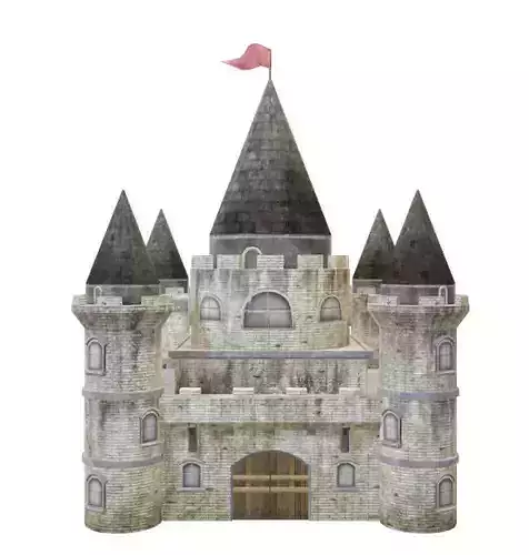 castle with turrets