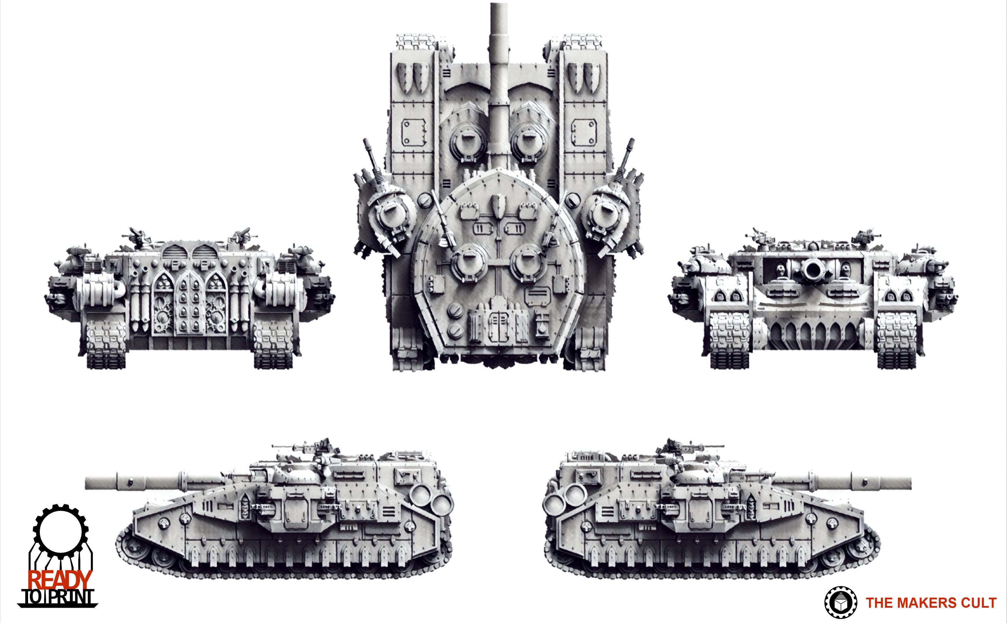 Feudal Guard - Super Battle Tank 3D print model_12