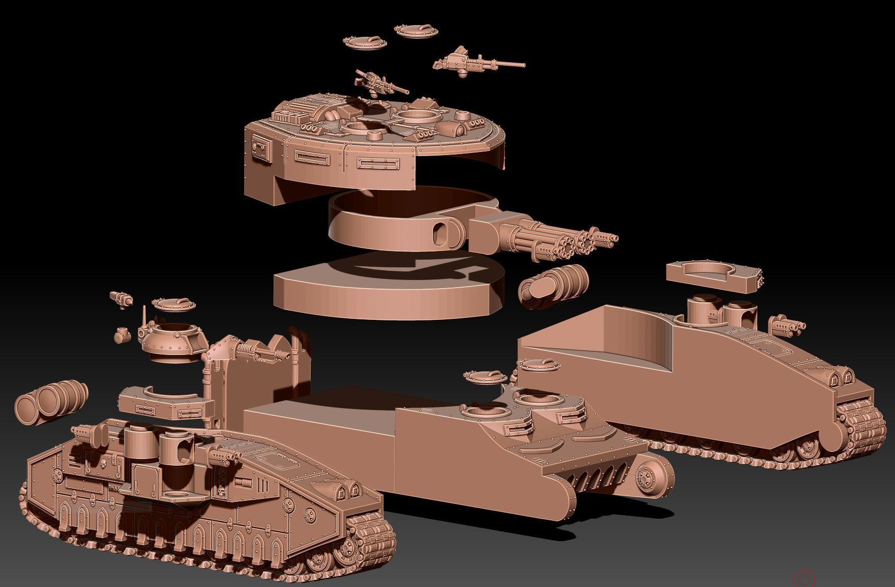 Feudal Guard - Super Battle Tank 3D print model_15