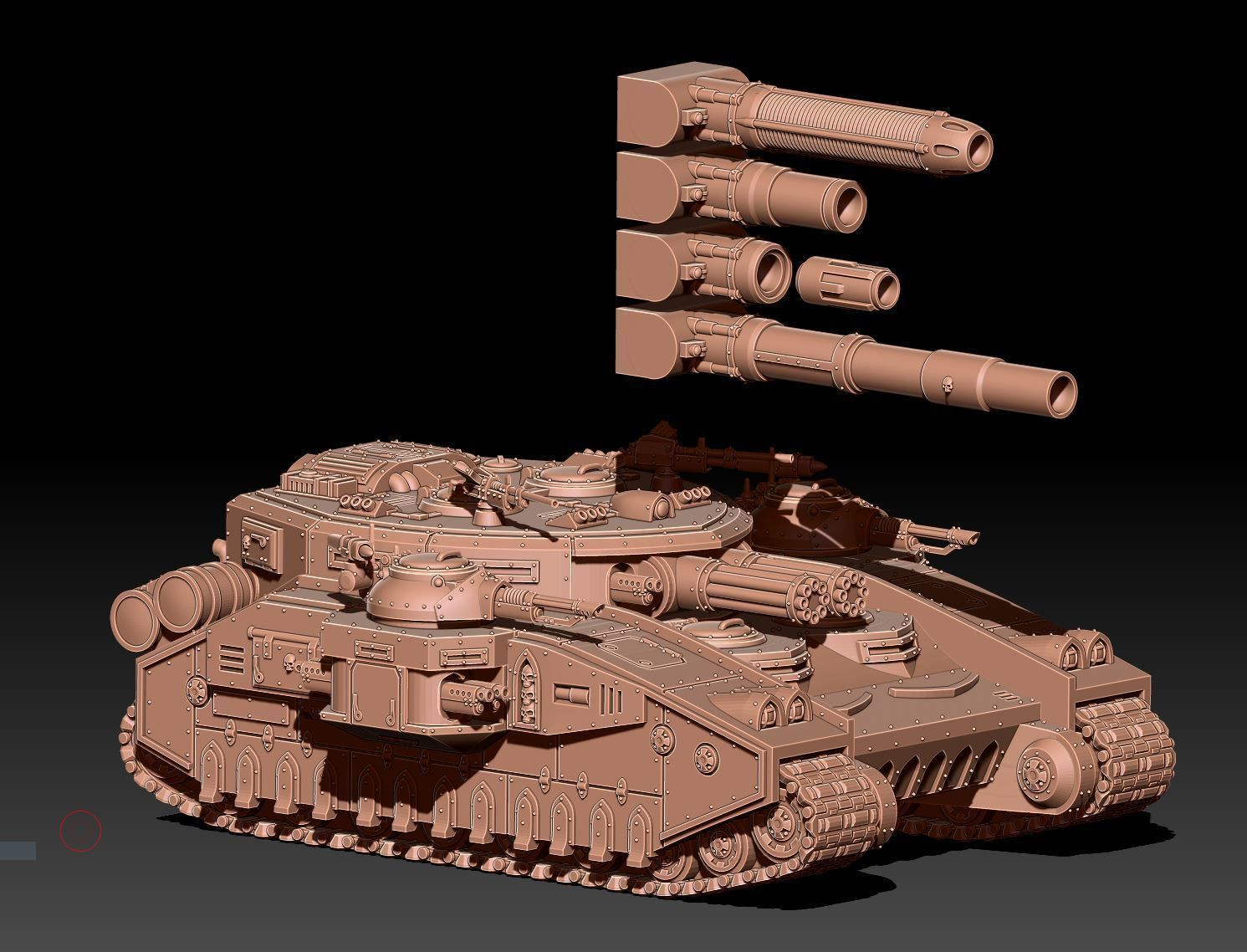 Feudal Guard - Super Battle Tank 3D print model_14