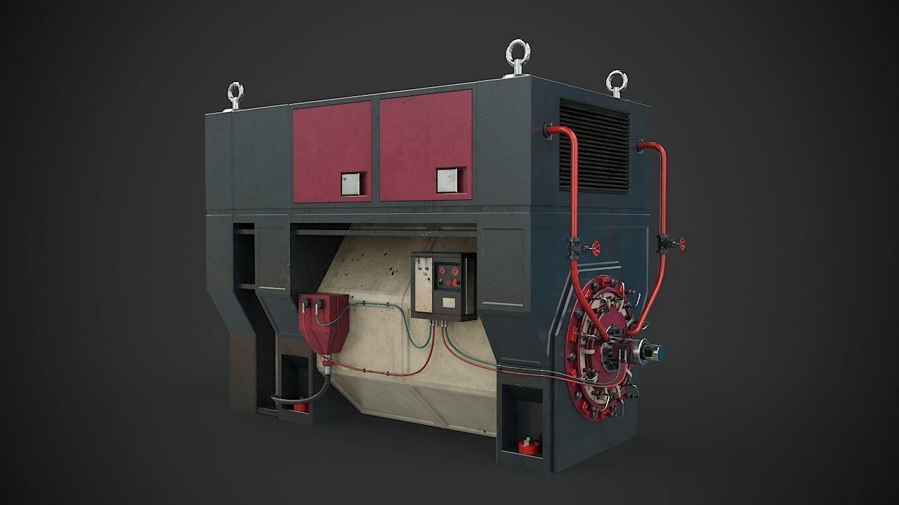 Machinery device 3D model_4