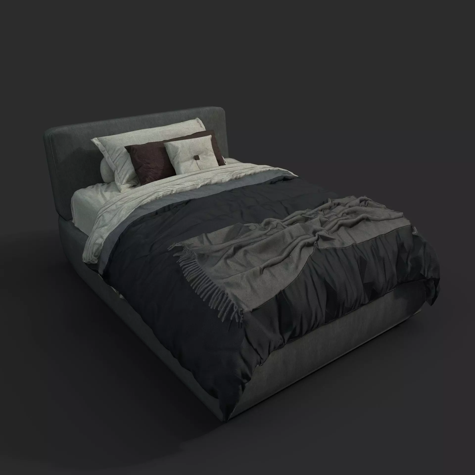 Bed Low Poly Low-poly 3D model