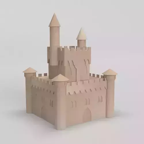 Cardboard Castle 3D model