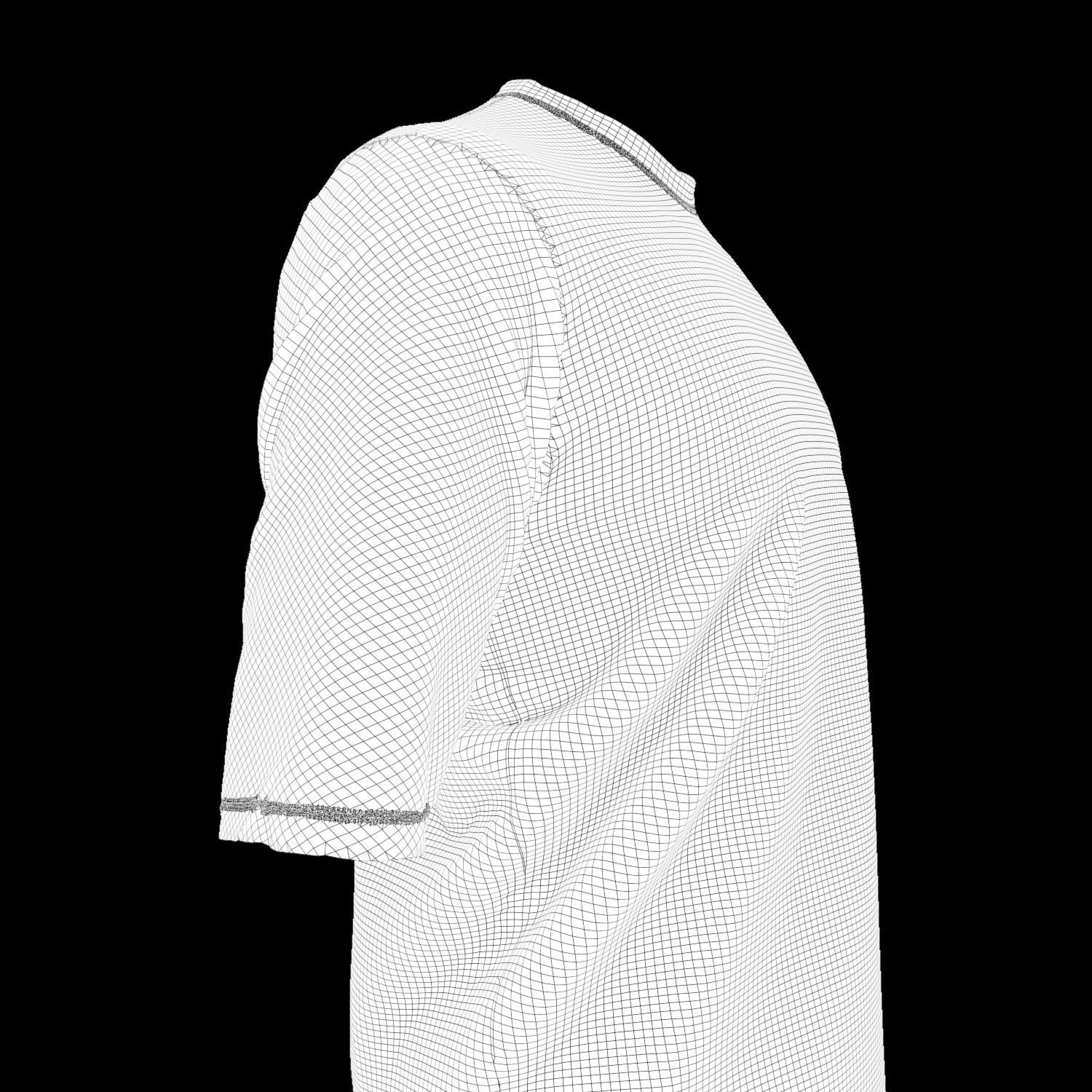 High Poly Shirt Model With Textures For Product Showcasing 3D model_3