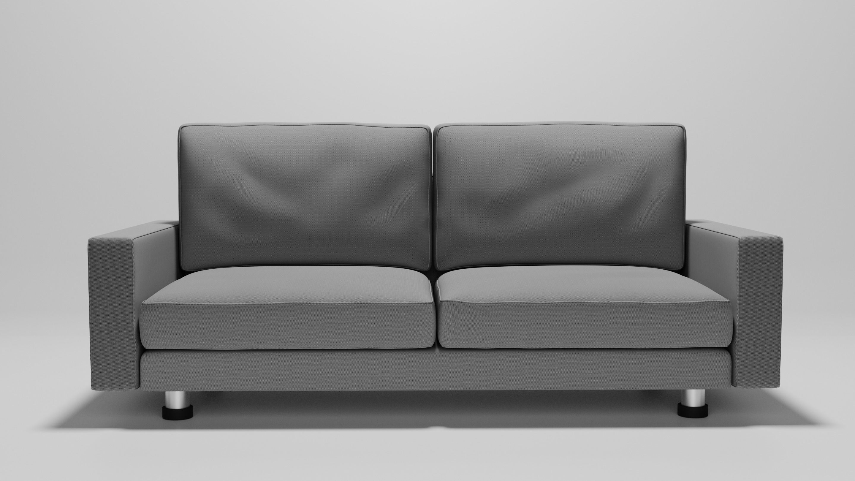 Grey Sofa  Free 3D model_1