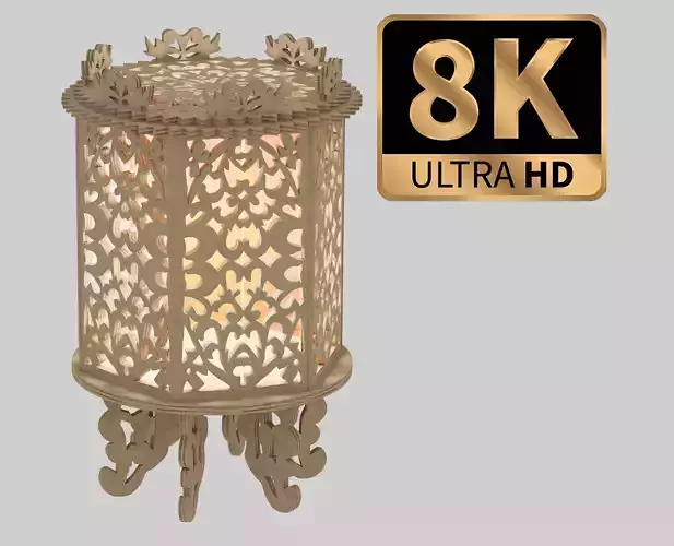 Small Desk Wooden Lamp