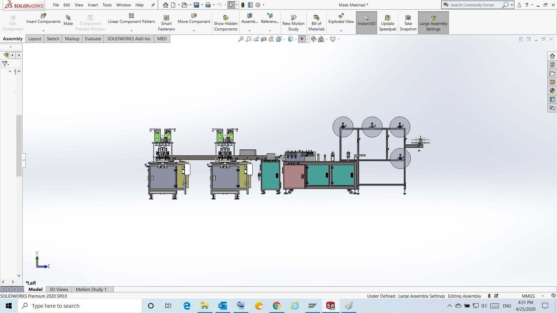 Fully Automatic Medical Mask Production line 3D model_2